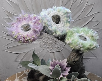 Scrunchie Crochet Hair Tie, Handmade Set Of 3 Hair Accessories For Any Occasion