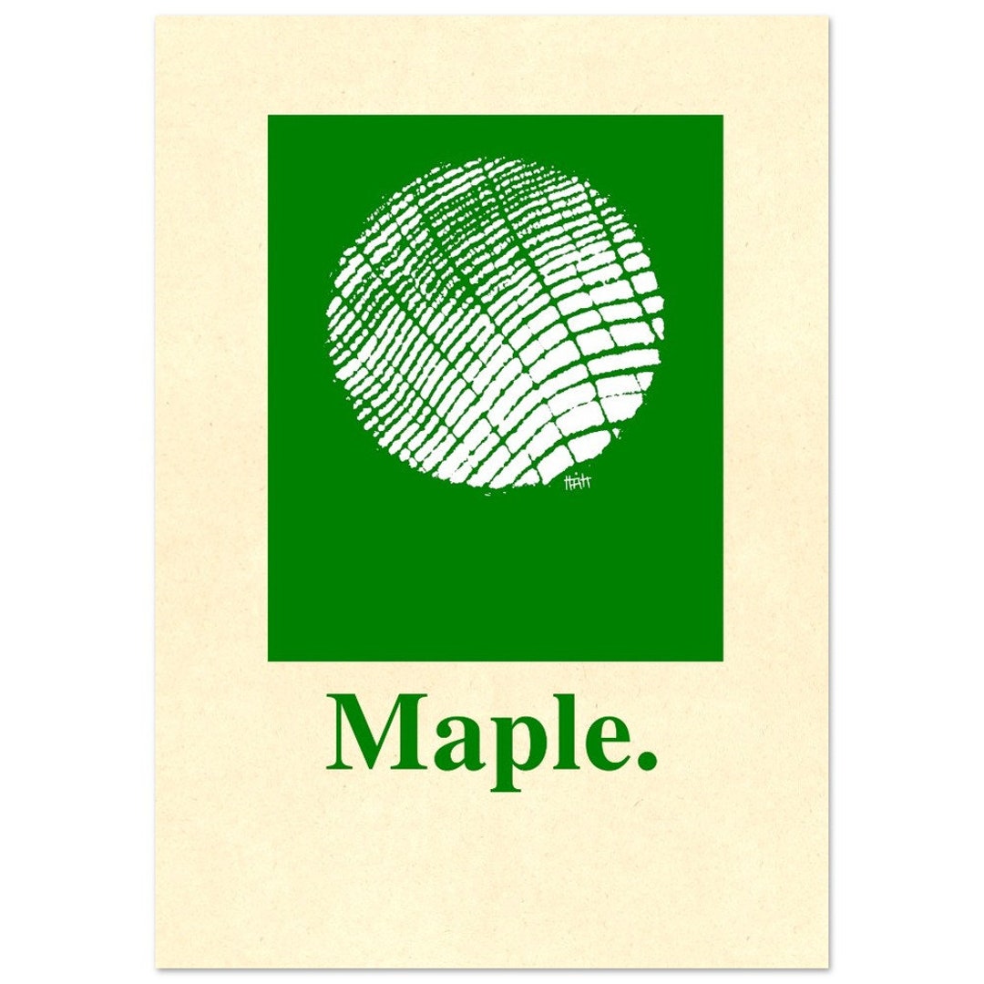 Maple Tree Ring Relief Print Circle Abstract Poster Wall Art Wood Art ...