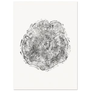 Stampa in rilievo con anello di pino a foglie lunghe della Carolina del Nord - Carta da parati opaca - Elegante poster per la decorazione