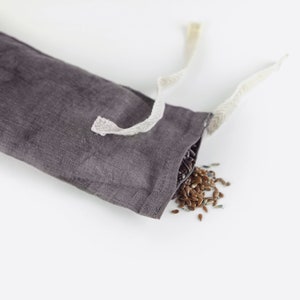 RELAXATION eye pillow Flax and lavender, Sleep and meditation aid, Linen anniversary gift, Washable aromatherapy bag, Indigo dye, Spa gift image 3