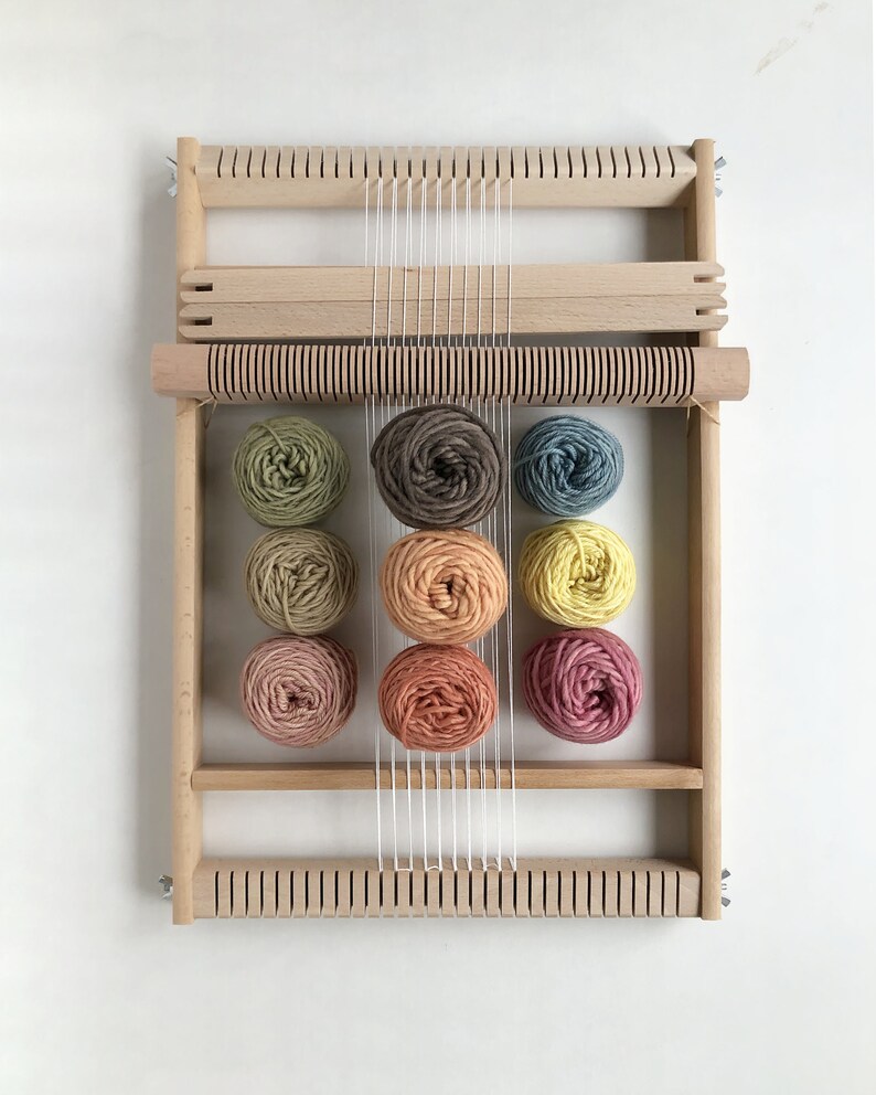 Large Weaving Starter Kit Botanical Yarns Wool Roving Etsy