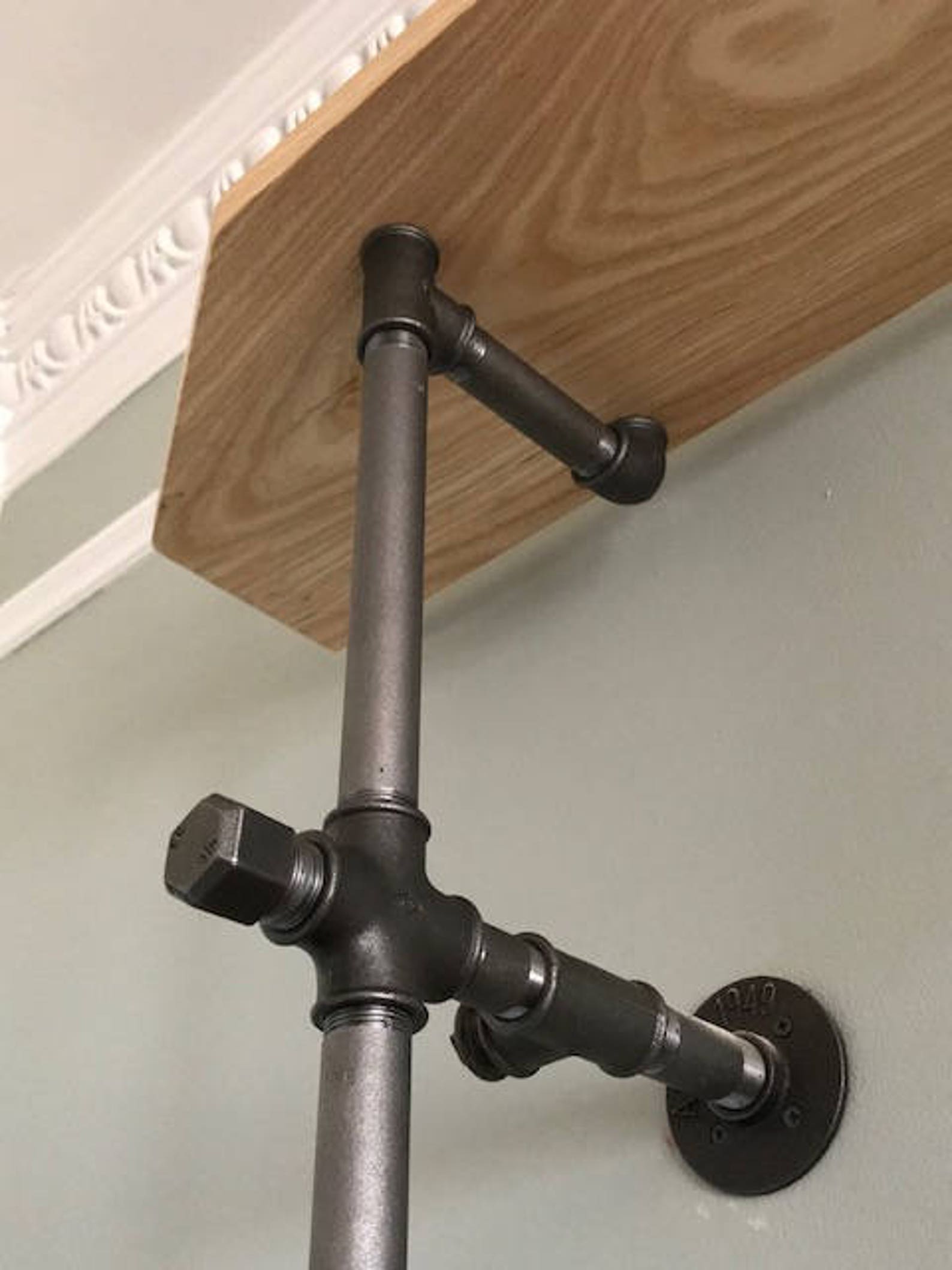 Industrial Gas Pipe Frame & Solid UK Grown Ash Hardwood Wood Etsy