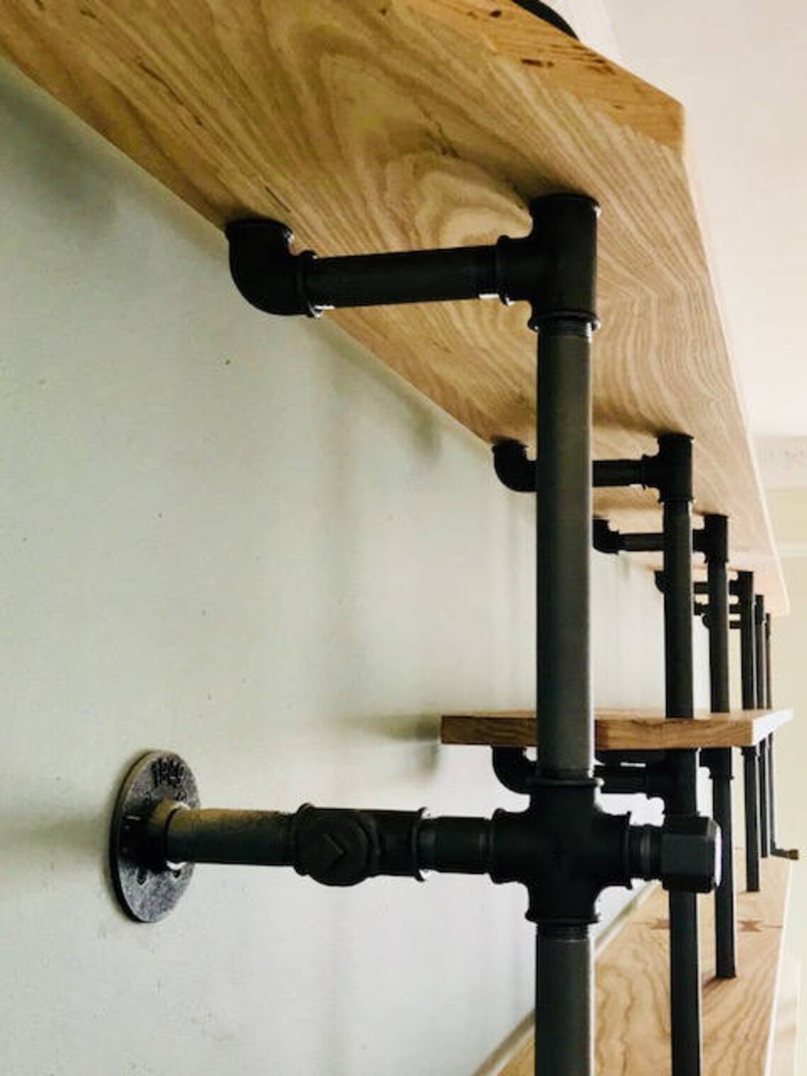 Industrial Gas Pipe Frame & Solid UK Grown Ash Hardwood Wood Etsy