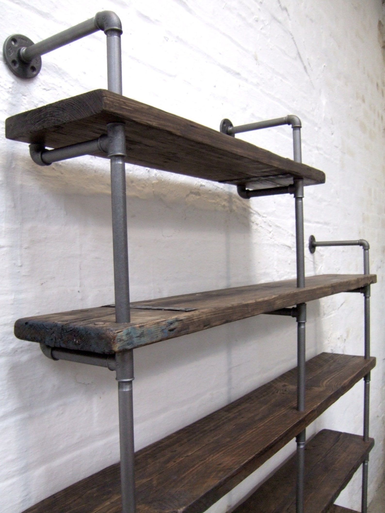 Gas Pipe & Reclaimed Wood Pantry / Kitchen / Utility Storage Etsy