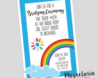 Girl Scout Bridging Ceremony Invitation - Daisies to Brownies Printable