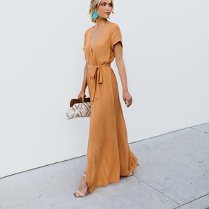 Summer wrap maxi dress 2025