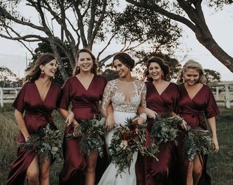tan silk bridesmaid dresses