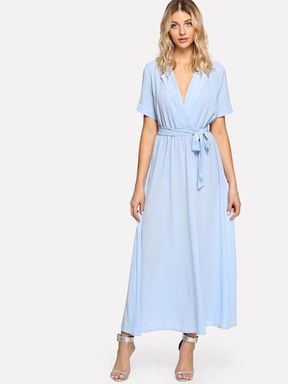 baby blue color dress