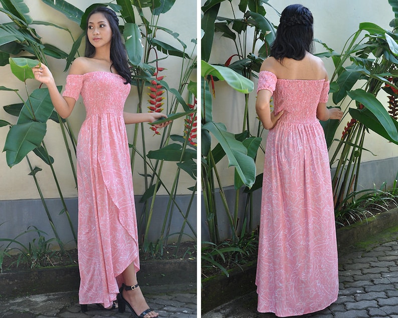 Long Dress Off Shoulder Dress Summer Dresses Maxi Dress Etsy