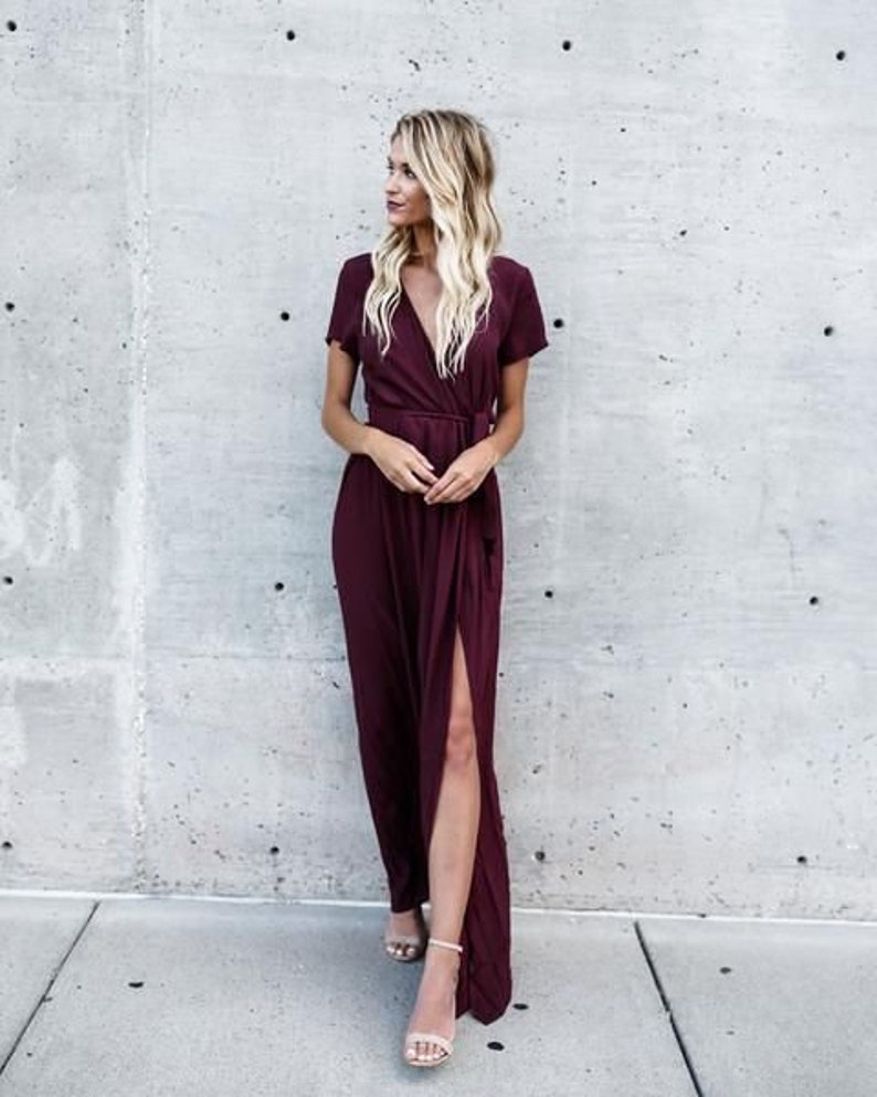etsy wrap dress bridesmaid