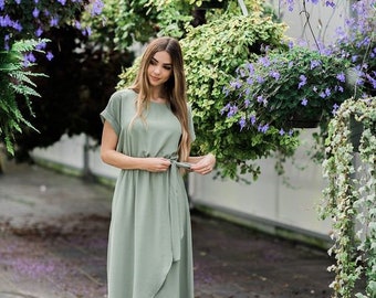 Pale Green Wrapdress Maxi Wrap Dress ...