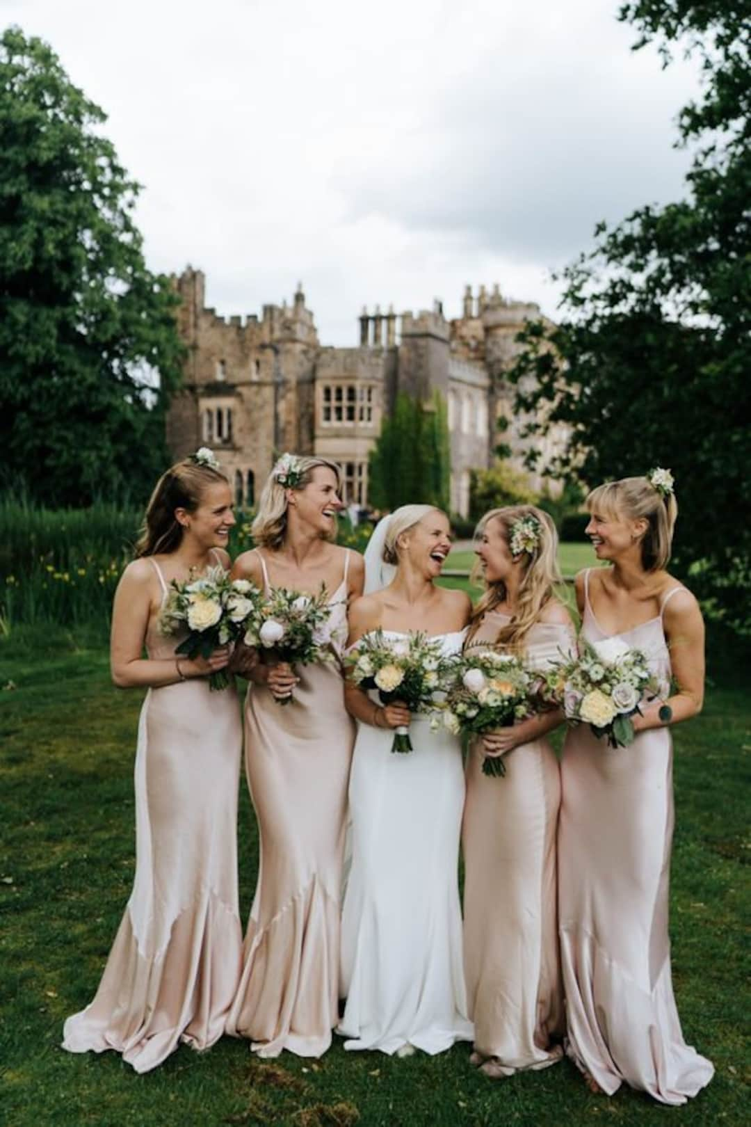 bridesmaid dresses champagne