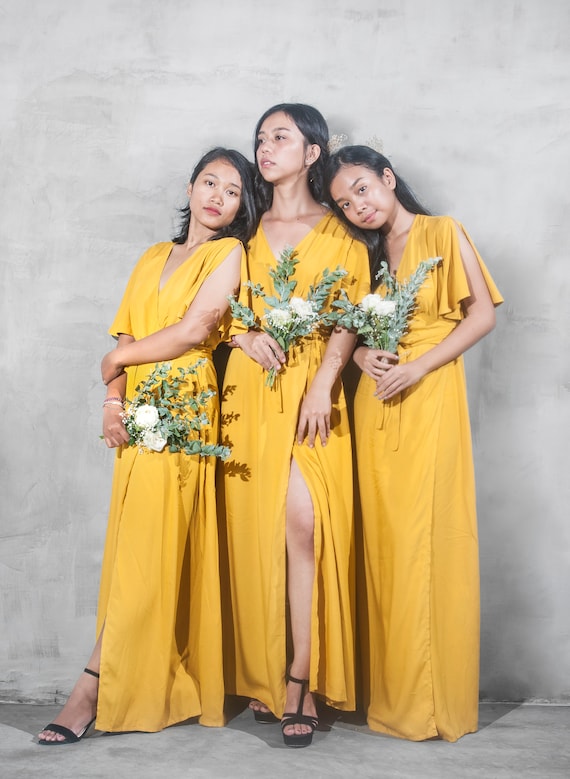 Yellow Gown Rayon & Soft Net | Gowns for girls, Yellow gown, Kids gown