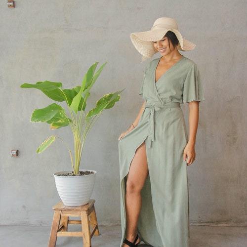 Pale Green Dress Sage Color Green Bridesmaid Bridesmaid - Etsy Hong Kong