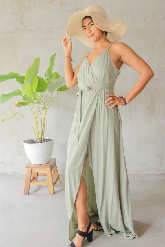 sage green summer dress