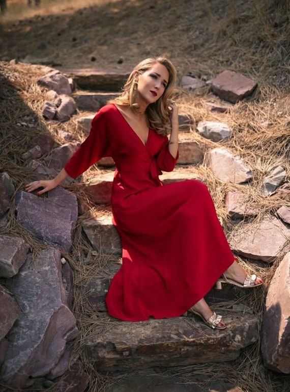 etsy wrap dress