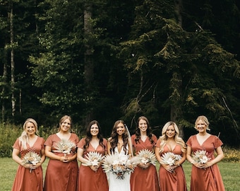 Rust Bridesmaid Dress - Etsy