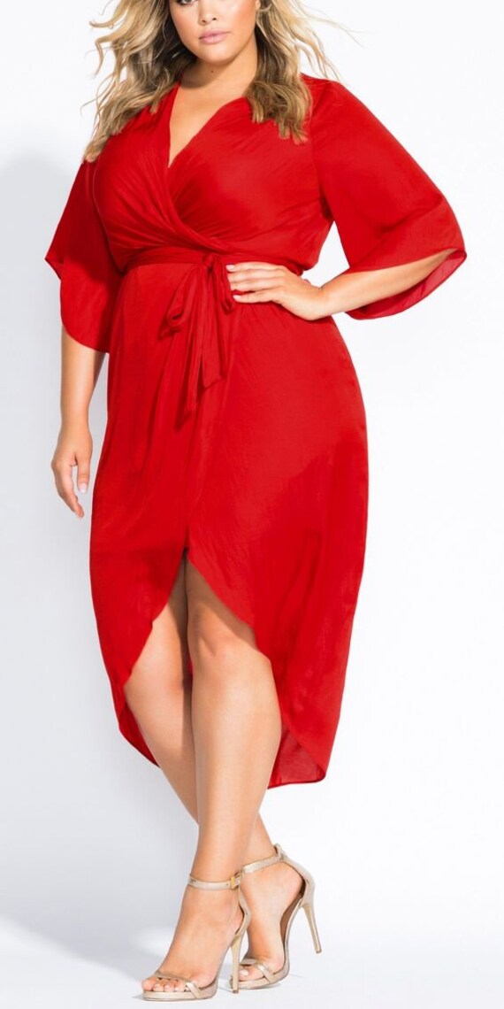 plus size summer wrap dress