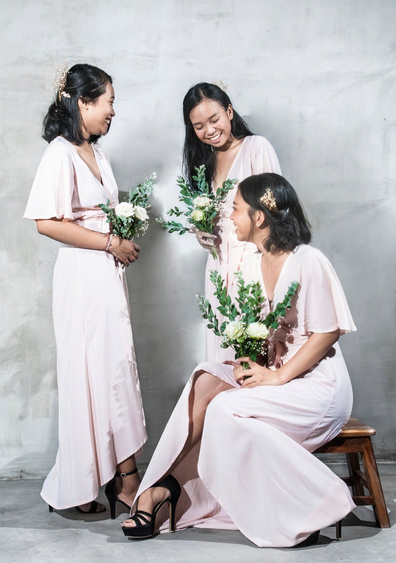 Soft Pink Bridesmaid Dress Bridesmaids Dresses Plus Size Etsy