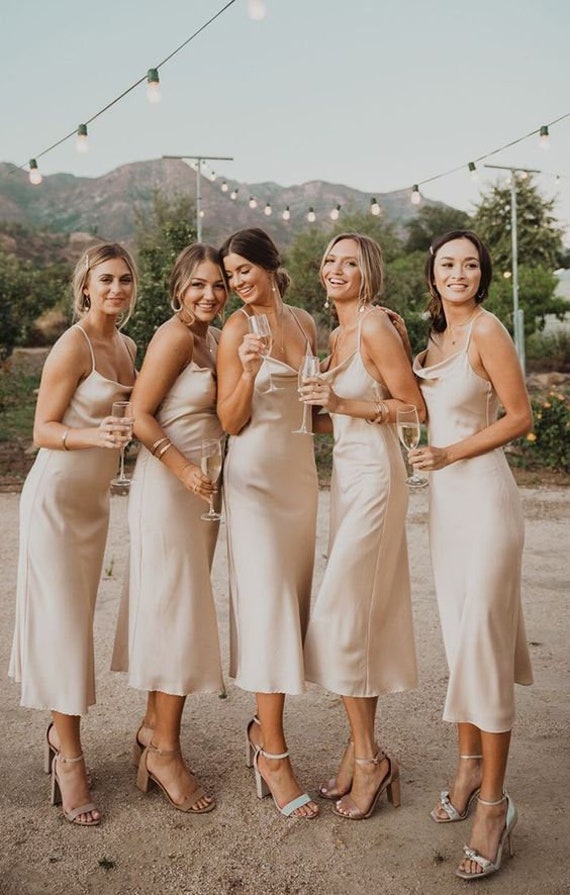 bridesmaid dresses satin