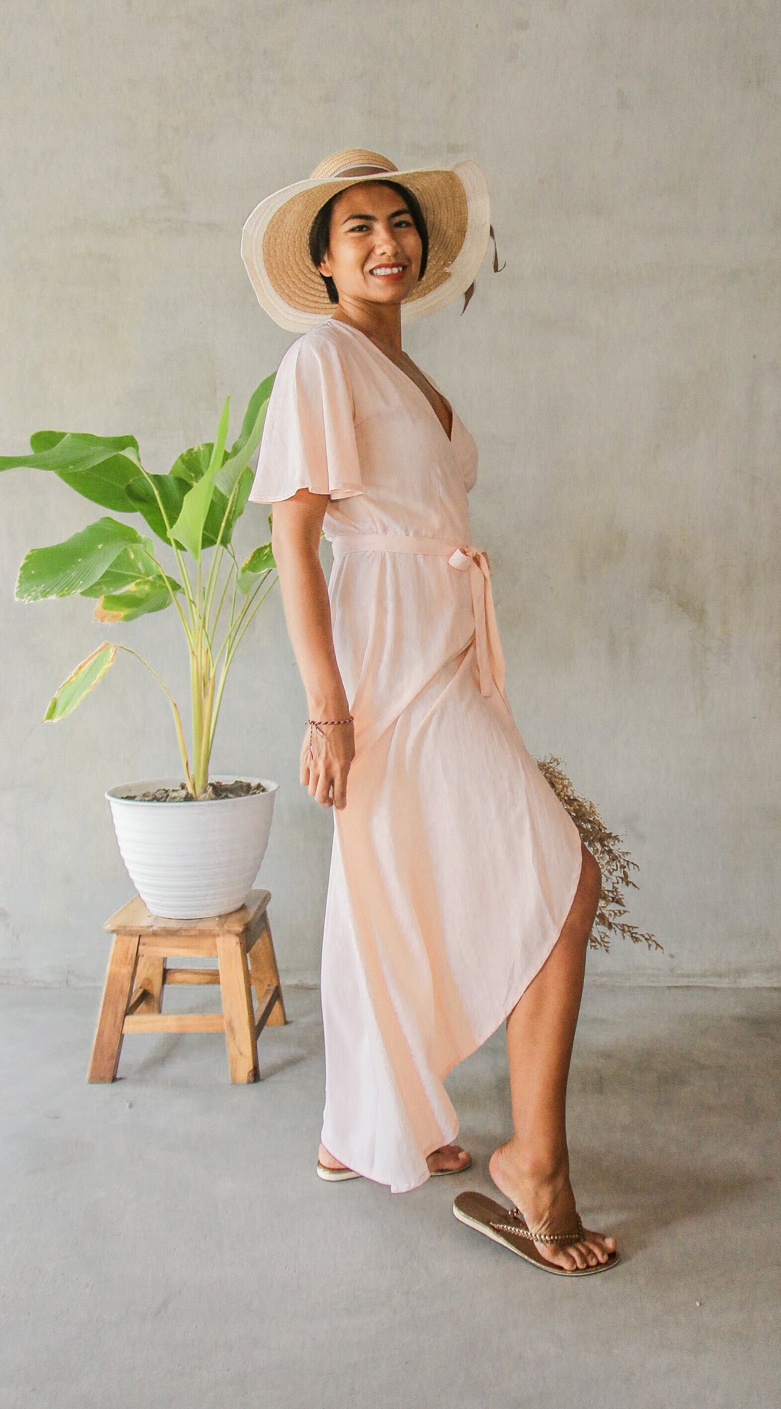 Long Dress Soft Peach Bridesmaid Bridesmaid Dress Maternity Etsy