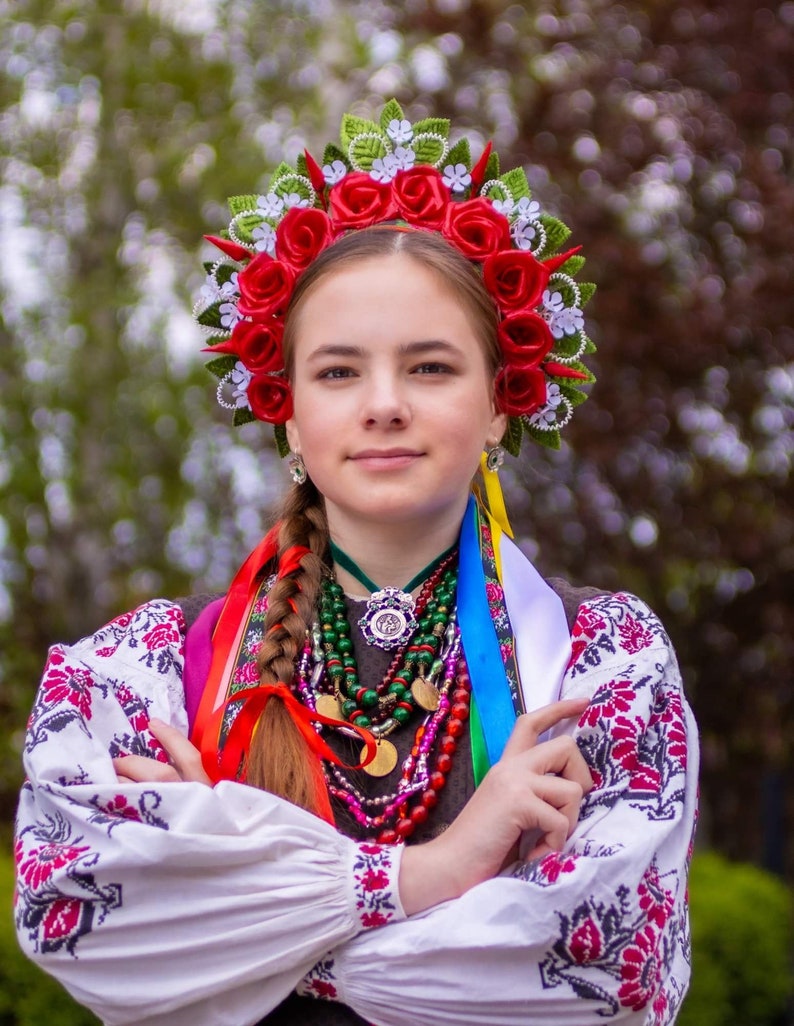 Wedding Crown Ukrainian Wedding Crown Flower Crown Wedding | Etsy