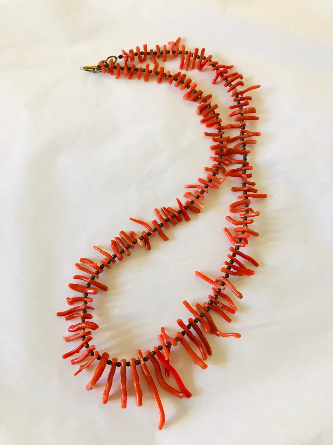 Antique coral branch necklace Vintage coral necklace Etsy