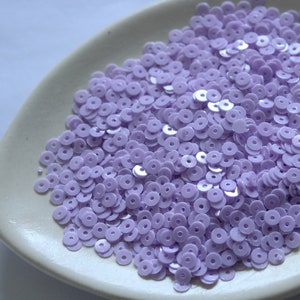 Ondoorzichtige licht lavendel 4MM pailletten-paillettes-glanzende afwerking voor Luneville/Tambour/Aari/Zardozi borduurwerk en sieraden/craft maken