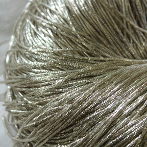 1MM Pale Gold Bullion/French wire-Metallic wire/Check Purl-Luneville/Tambour/Aari/Zardozi-goldwork embroidery supplies-nakshi