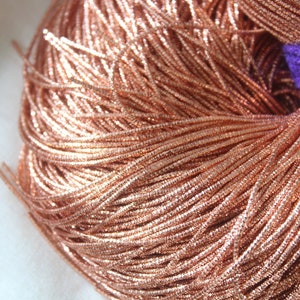 Light Copper Bullion Wire-French wire- Metallic Rough Wire-Purl-Goldwork Purl-nakshi -1mm