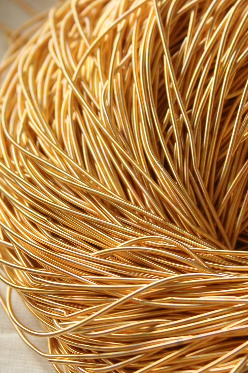 Gold Matte Finish French Wire-Metallic Rough Wire-Purl-Goldwork Purl-goldwork embroidery-goldwork supplies-Dapka-1mm