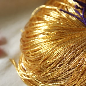 Gold  Matte Finish French Wire-Metallic Rough Wire-Purl-Goldwork Purl-goldwork embroidery-goldwork supplies-Dapka-1mm