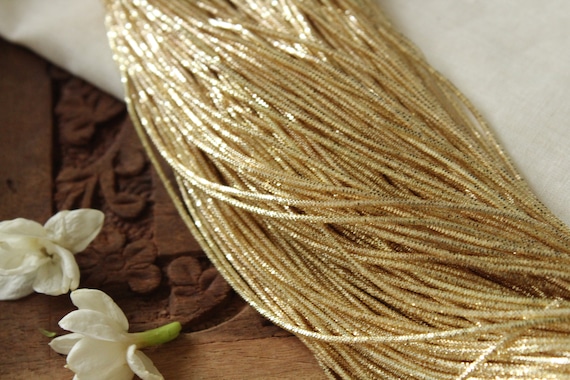 AUTHENTIC FRENCH Vintage Gold Metal Thread Rough Purl Bullion Embroidery