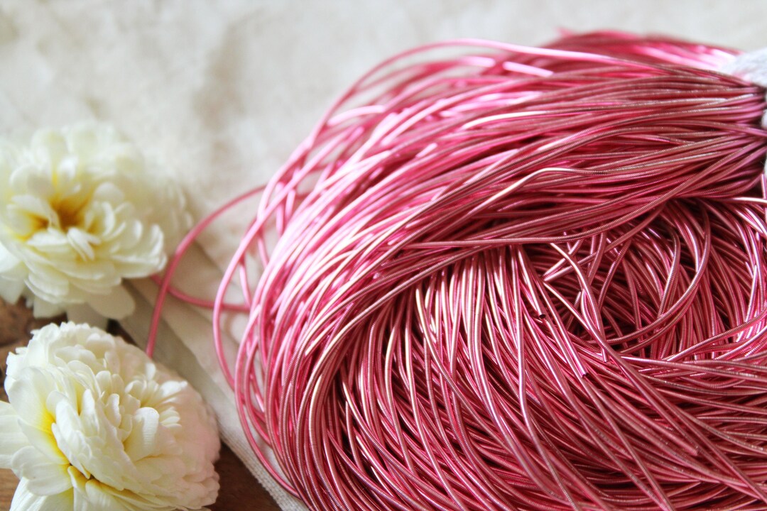 Flamingo Pink French Wire-metallic Rough Wire-purl-goldwork Purl ...