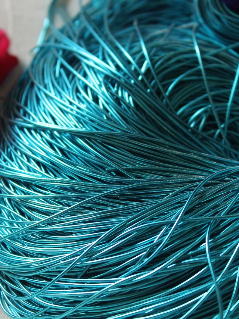 Light Blue French Wire-Metallic Rough Wire-Purl-Goldwork Purl-goldwork embroidery-goldwork supplies-Dapka-1mm