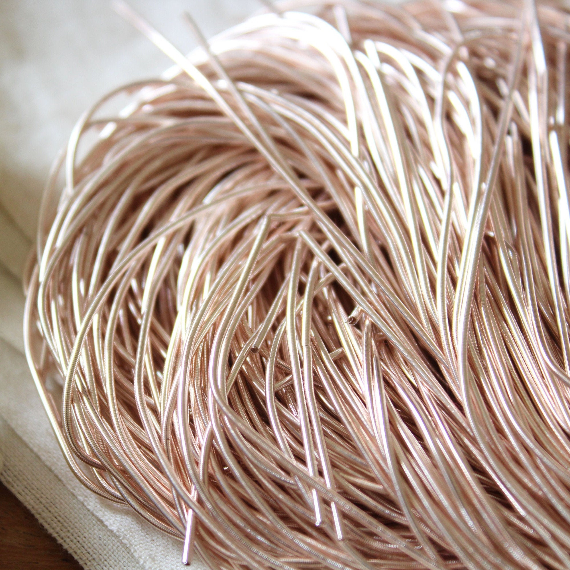 Rose Gold French WireMetallic Rough WirePurlGoldwork Etsy