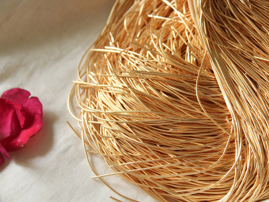 Gold French Wiremetallic Rough Wirepurlgoldwork Purlgoldwork Embroiderygoldwork Supplies