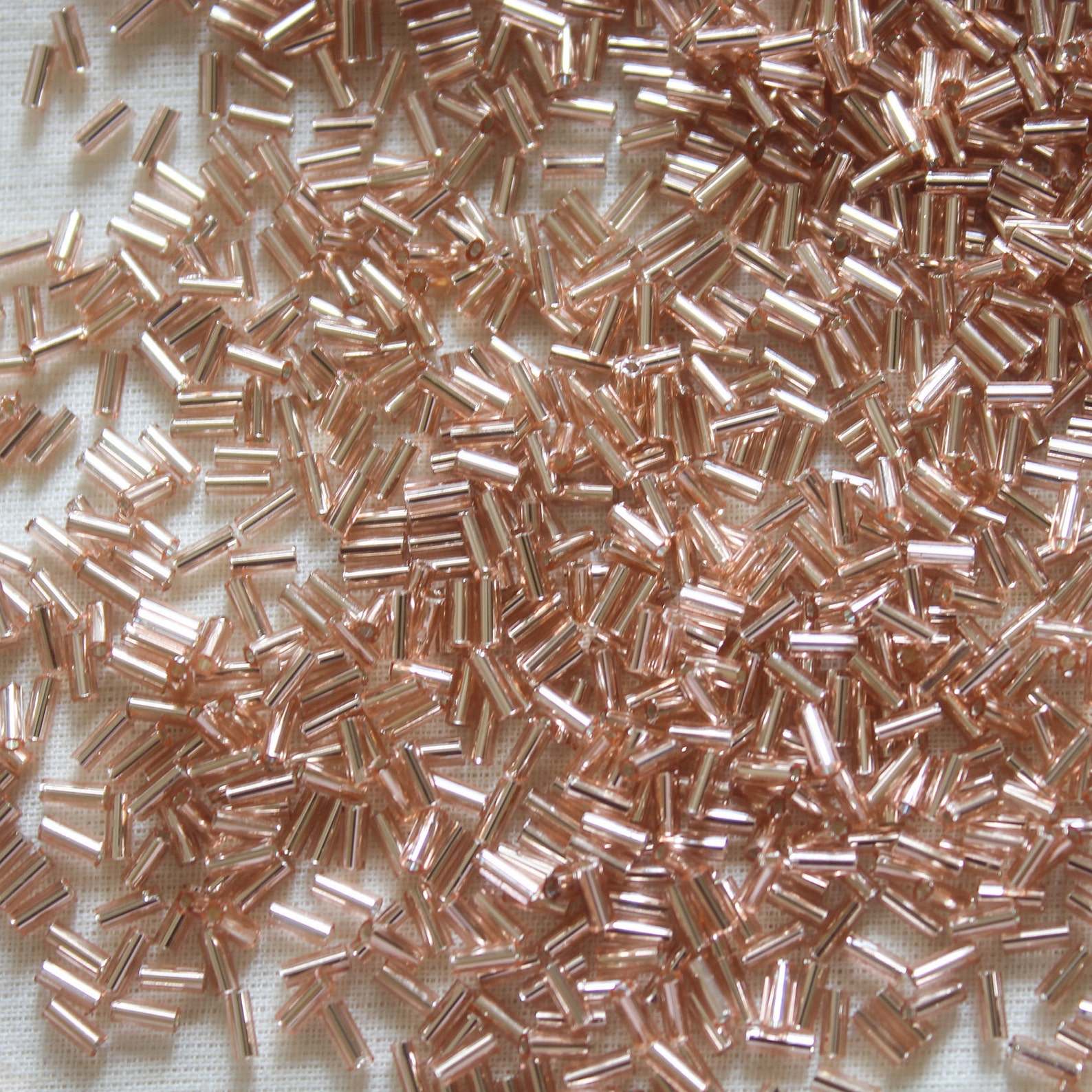 4MM Rose Gold Bugle/ Pipe Beads Silverline Etsy