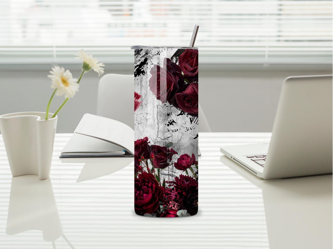 Dark Red Roses Grunge Collage, Gothic Floral Art, Black Lace Texture ...