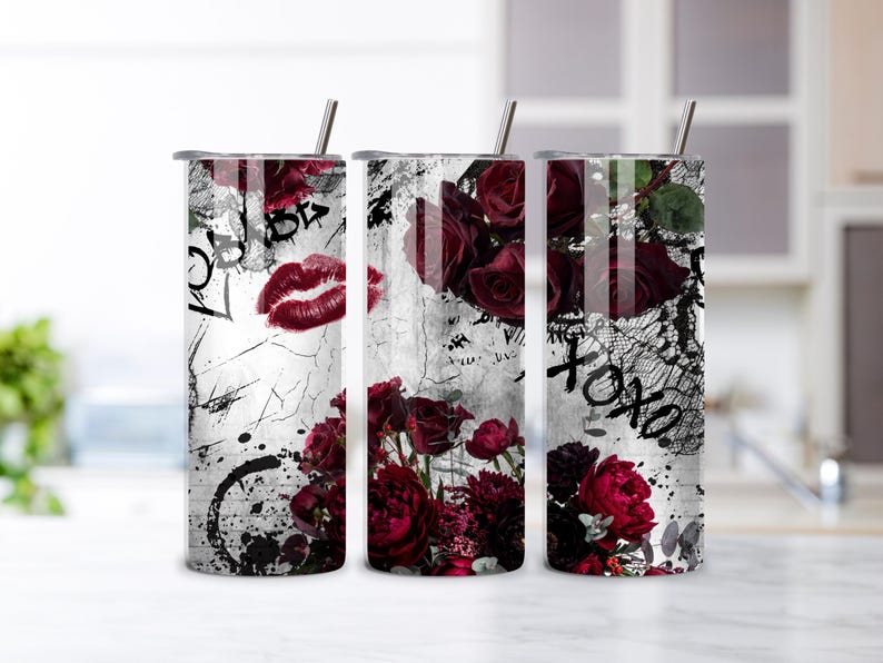 Dark Red Roses Grunge Collage, Gothic Floral Art, Black Lace Texture ...