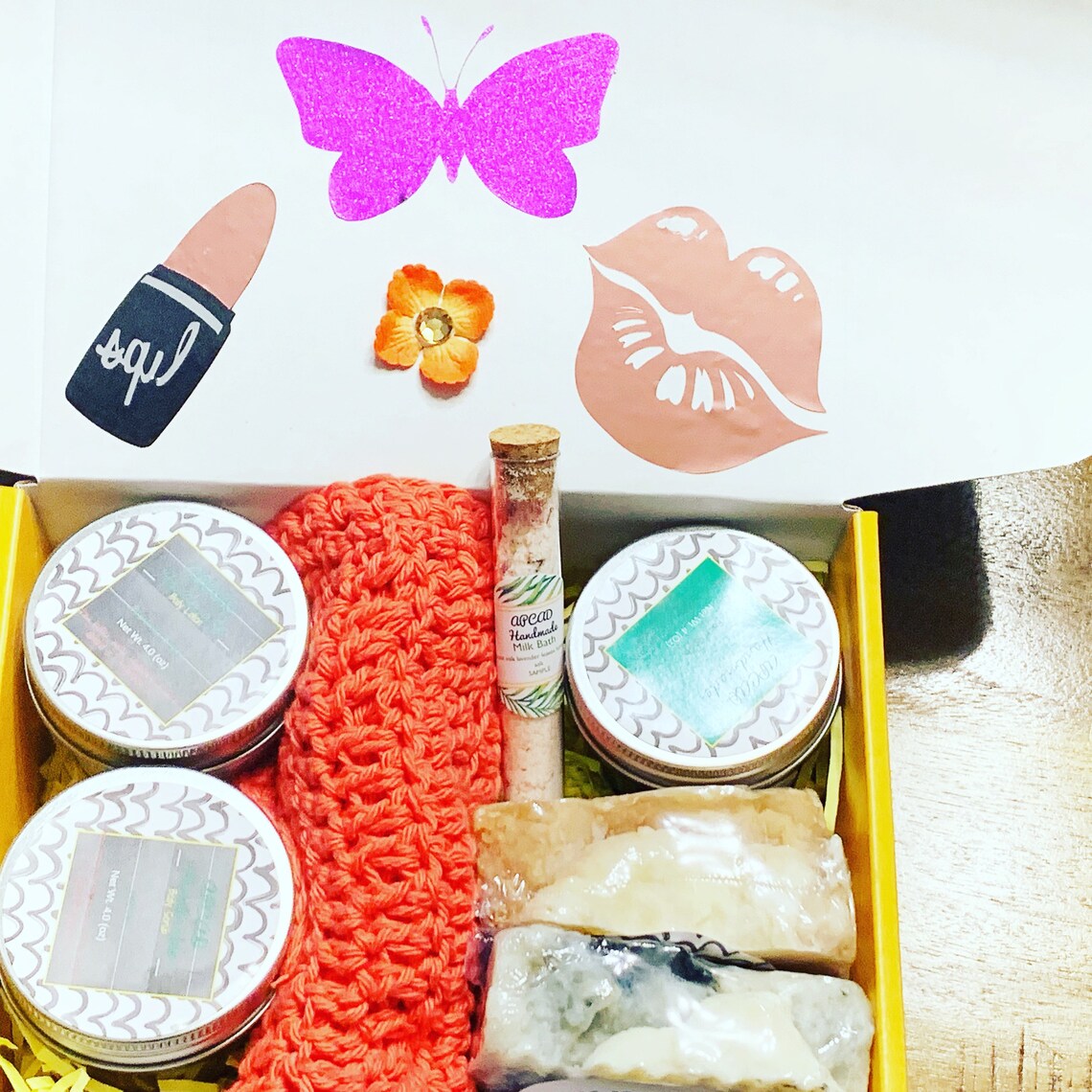 Natural Skin Care Spa Bundle Box Gift Box for Her Etsy