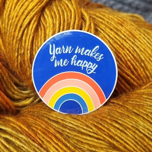 Yarn Makes Me Happy Pin Badge