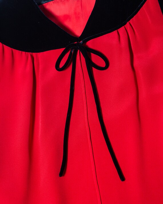 Red and Black Velvet Valentino Dress Gem