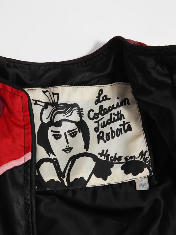 1980’s Judith Roberts Abstract Patchwork Pink and… - image 2