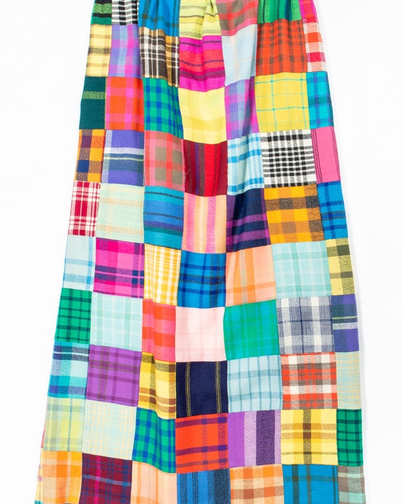 Rainbow Patchwork Plaid Skirt - image 8