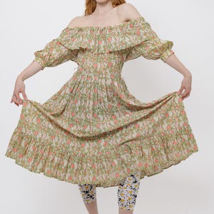 1970&#39;s Laura Ashley Cotton Floral Prairie Dress