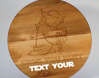 Round Personalized Charcuterie Board, Cutting Board Personalised, Custom Engraved Wooden Serving Board, Small Chopping Board Funny