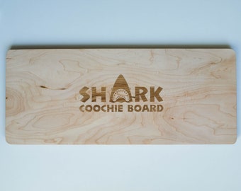 One of a Kind Shark Coochie Board, Unique Large Charcuterie Board, Long Cheese Board Wooden Inlay, Wooden Serving Tray, Grazing Board