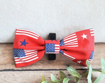 American Flag Dog Bowtie: Patriotic 4th of July Accessory