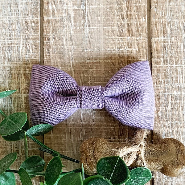 Dog Bow Tie, Lavender Dog Bow Tie, Wedding Bow Tie For Dog, Purple Dog Bow Tie,  Pet Accessory, Pet Bow Tie, Cat Bow Tie,